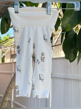 H&M X Disney Winnie The Pooh Striped Graphic Pants.